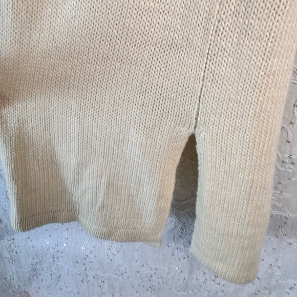 Roxy Long Cream Open Front Knit Duster Sweater XL - Picture 3 of 6